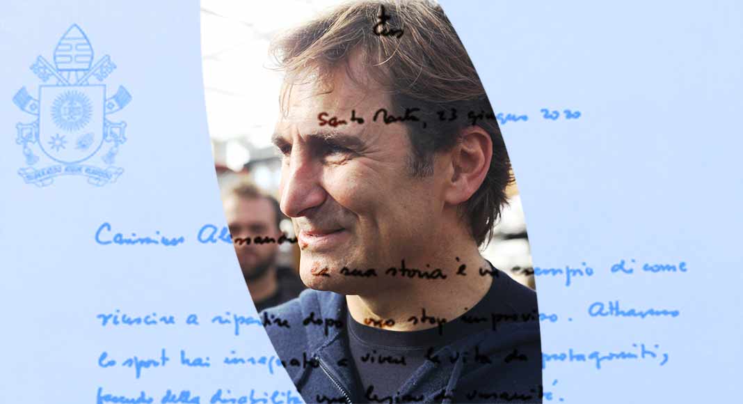 La lettera di Papa Francesco ad Alex Zanardi, "Esempio di ripartenza, prego per te"