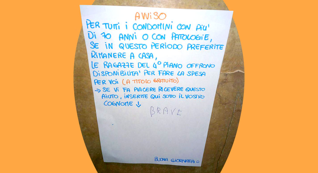 solidarietà coronavirus
