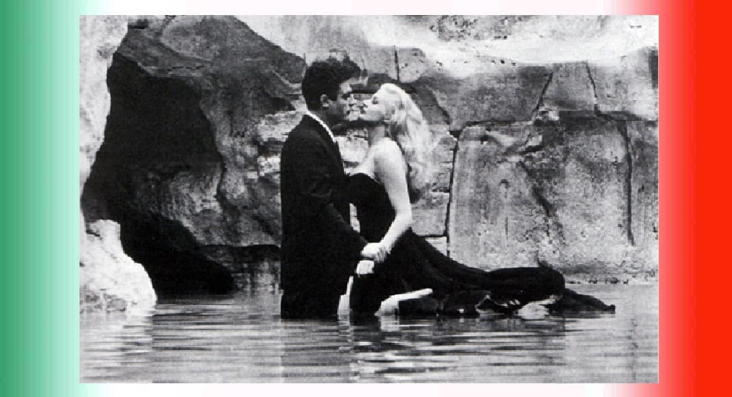 Marcello Mastroianni ed Anita Ekberg, la scena cult ne "La dolce vita"