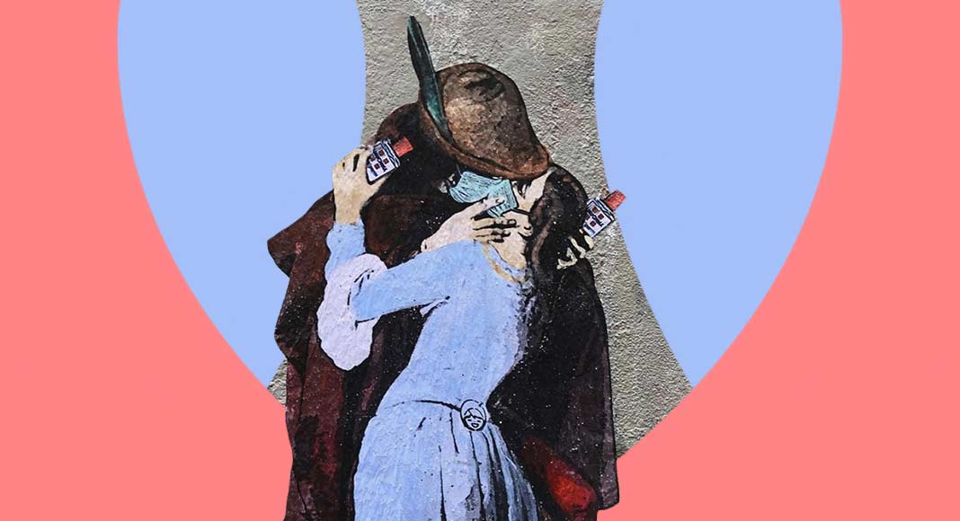 "Il bacio" di Hayez ai tempi del Coronavirus: spunta un murales a Milano 9 murales-tvboy