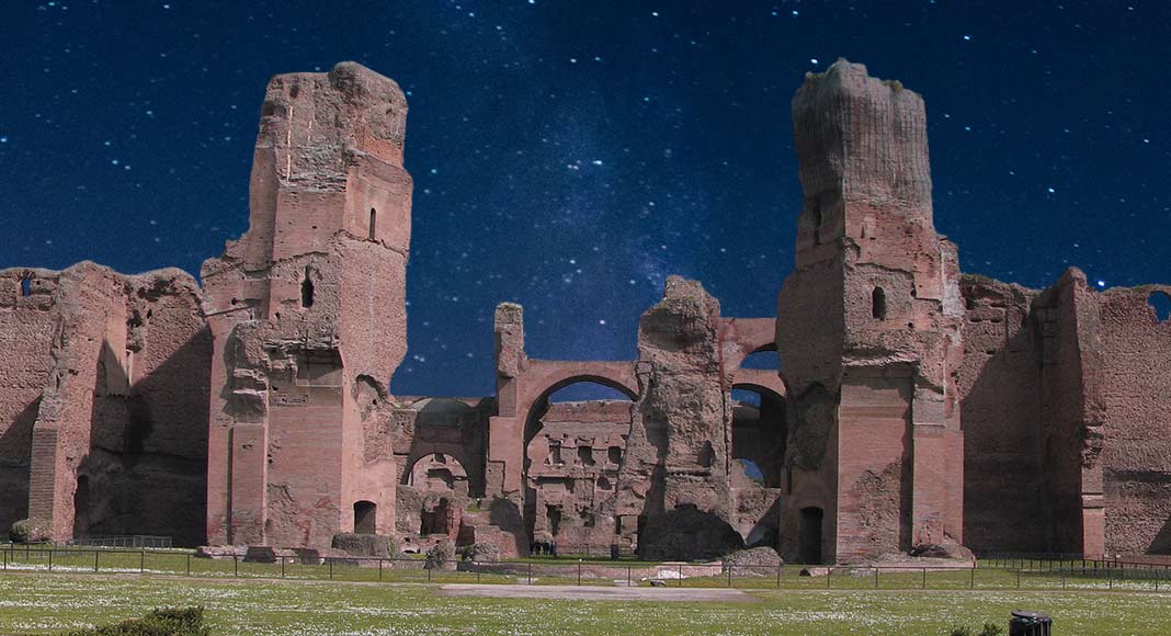 Una passeggiata notturna alle terme di Caracalla