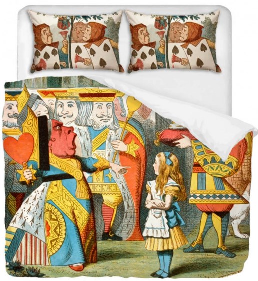 regina di cuori parure copripiumino john tenniel alice in wonderland