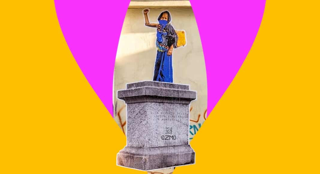 Omaggio dello street artist Ozmo alla sposa bambina di Montanelli 1 ozmo-sposa-bambina