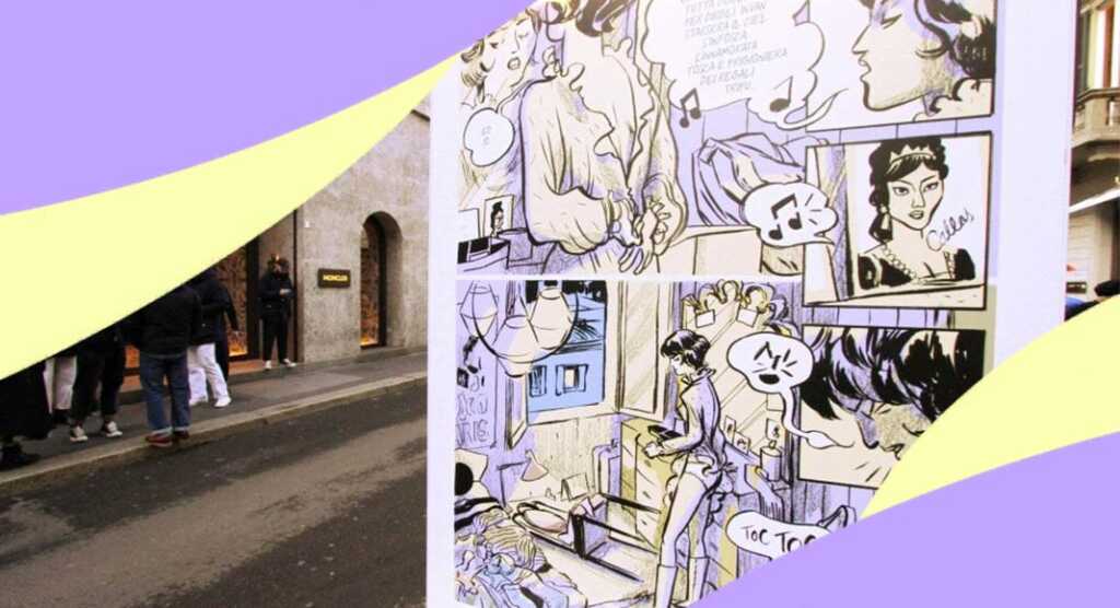Tosca a fumetti per le vie della moda milanese