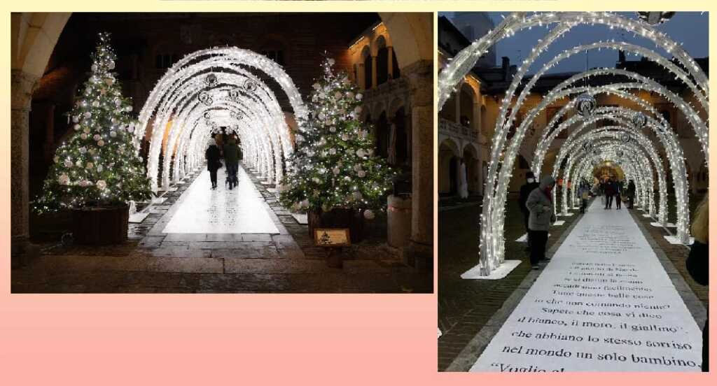 Un tunnel di luci con i versi e le poesie di Gianni Rodari