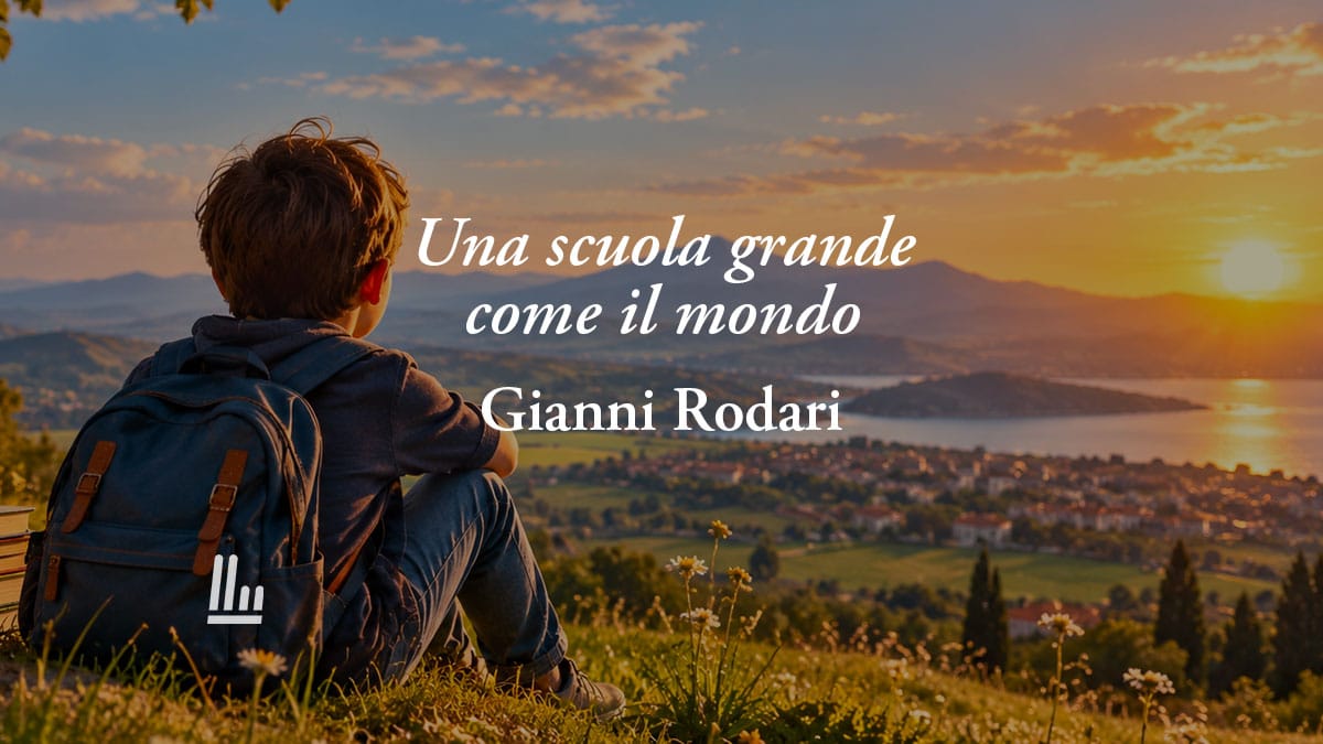 Una scuola grande come il mondo (1964) di Rodari: la poesia sulla bellezza di imparare 1 Scopri il significato di Una scuola grande come il mondo di Gianni Rodari, la poesia che celebra la bellezza di imparare dalla vita e dagli altri.