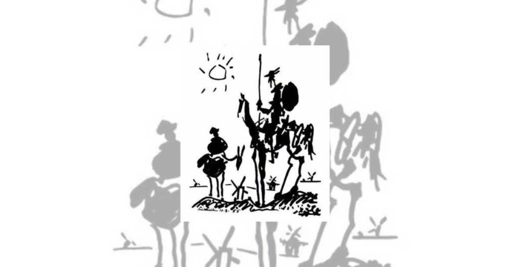 "Don Chisciotte", lo schizzo di Pablo Picasso che omaggia Cervantes