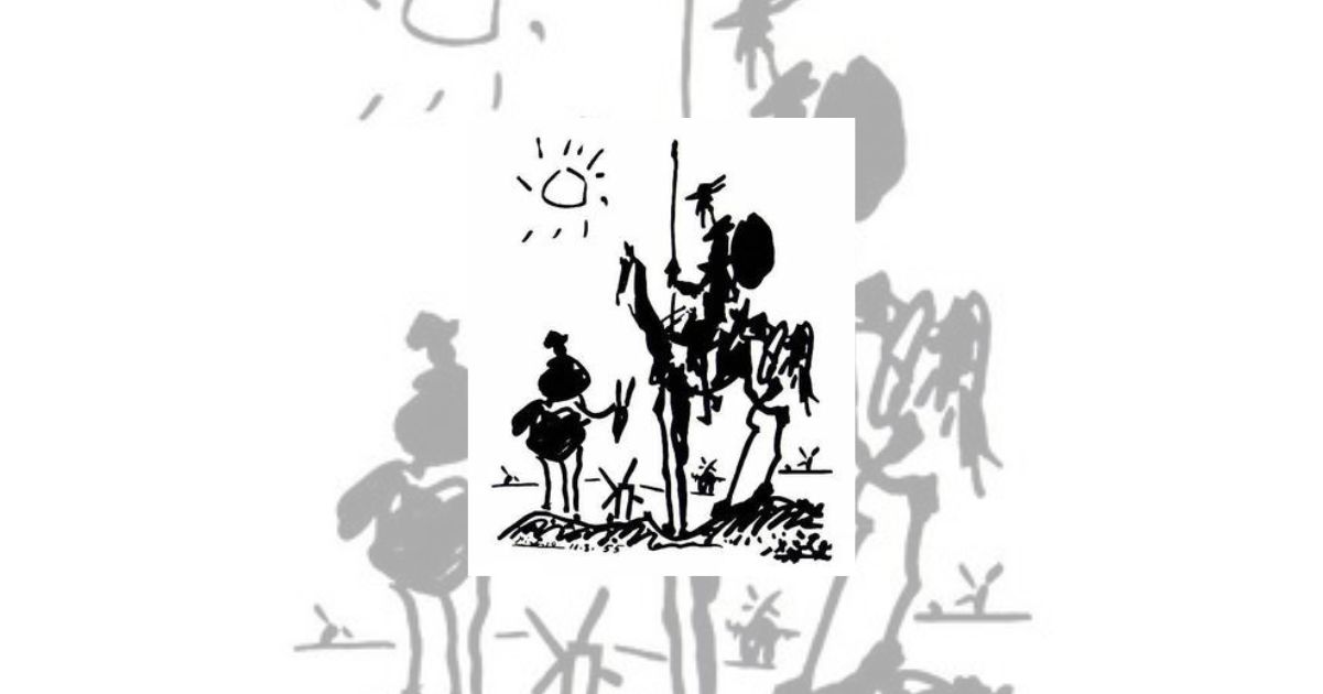 "Don Chisciotte", lo schizzo di Pablo Picasso che omaggia Cervantes