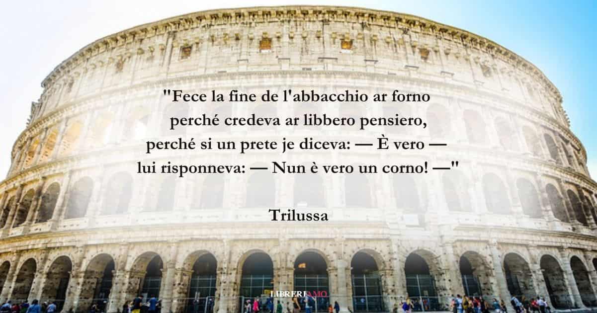 I versi di Trilussa dedicati a Giordano bruno e alla libertà