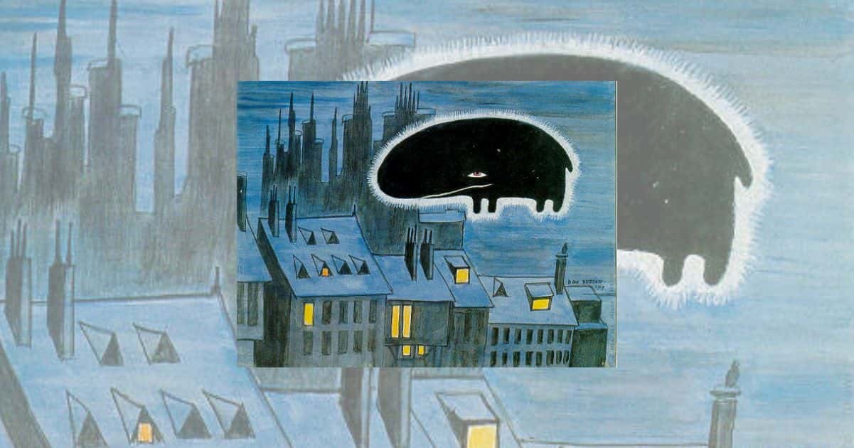 "Il Babau", il disegno di Dino Buzzati sulle paure che ci accompagnano