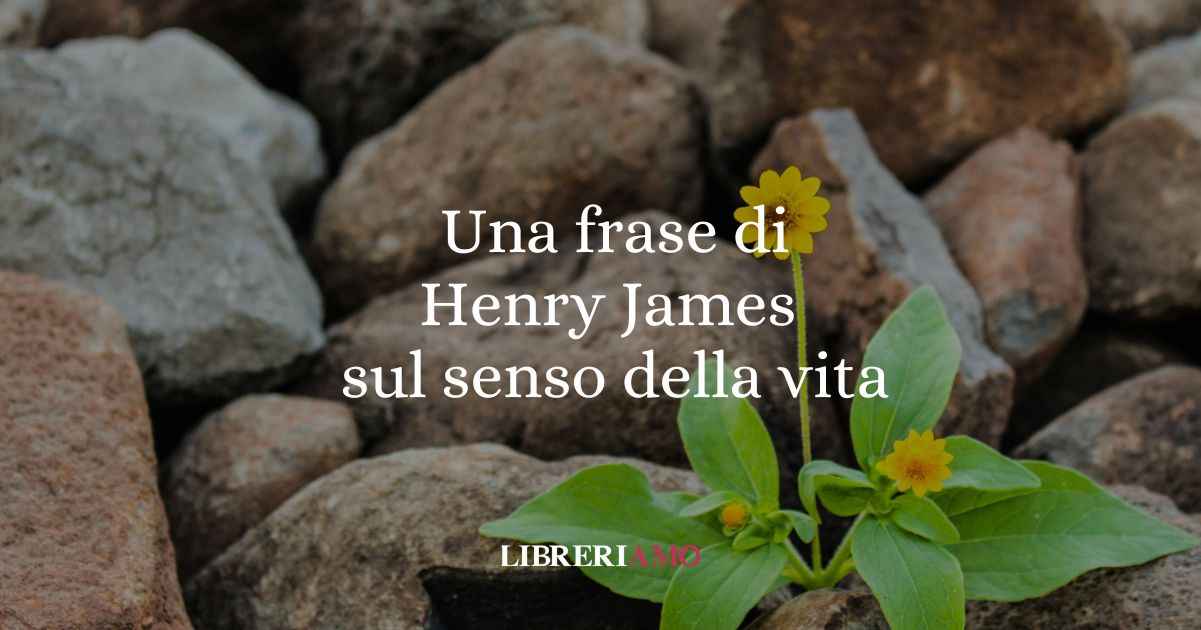 Una frase Henry James sul senso della vita e dell'esistenza 1 Una frase Henry James sul senso della vita