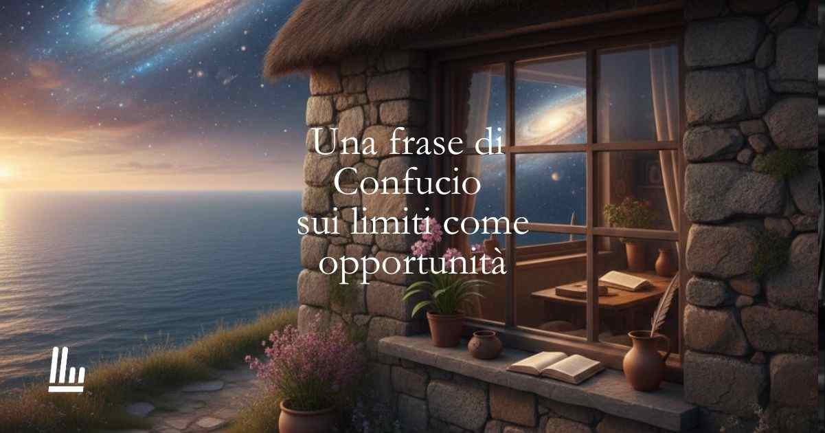 Una frase di Confucio ci insegna come trasformare i limiti in opportunità