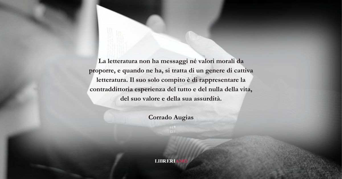 Una frase di Corrado Augias sul valore della letteratura