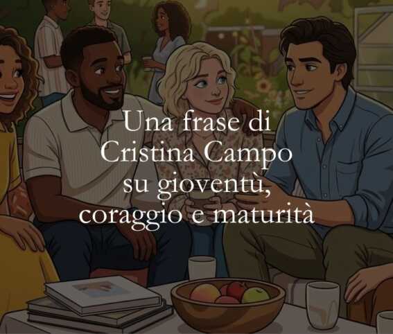 Una frase di Cristina Campo su gioventù, coraggio e maturità