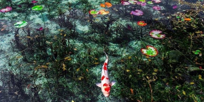 Lo stagno più bello al mondo ispirato a "Le ninfee" di Monet