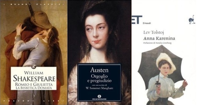 Da ''Romeo e Giulietta'' a ''Via col vento'', la top ten dei libri d'amore più belli di sempre