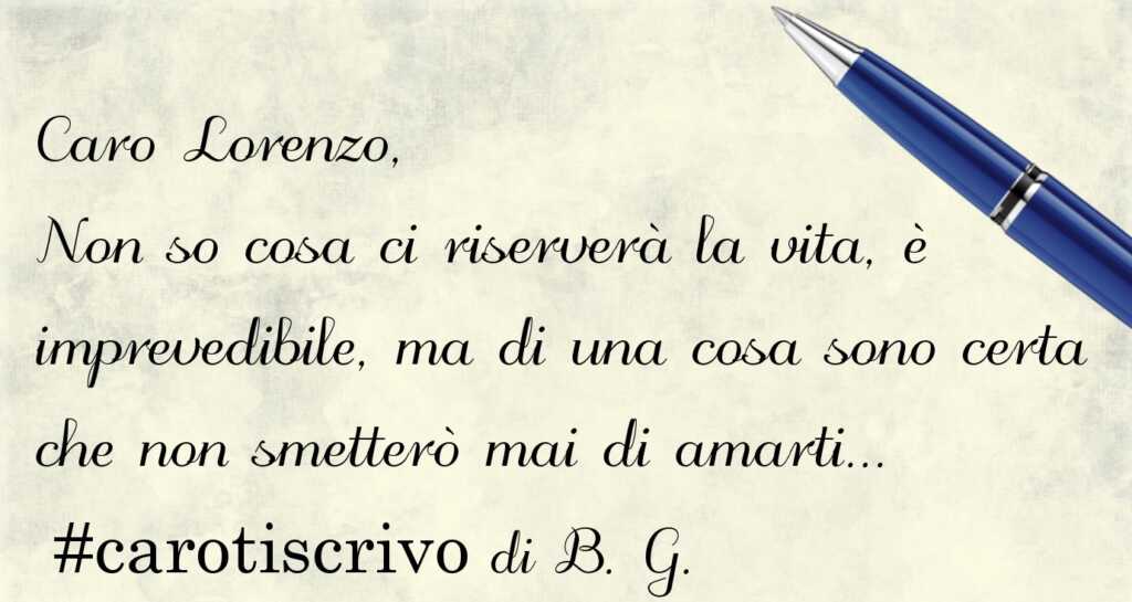 Lettera di B. G. a Lorenzo