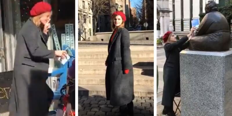 L'attrice Emma Watson è tornata, ora distribuisce libri per New York