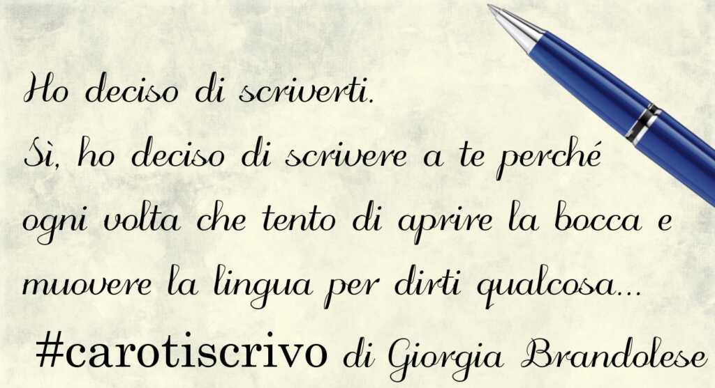 Lettera di Giorgia Brandolese