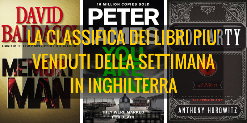 La classifica dei libri più venduti della settimana in Inghilterra