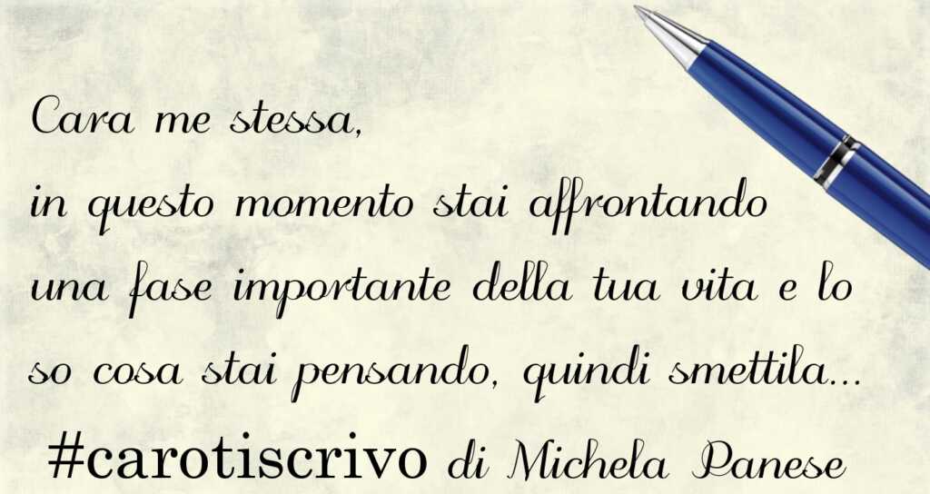 Lettera di Michela Panese