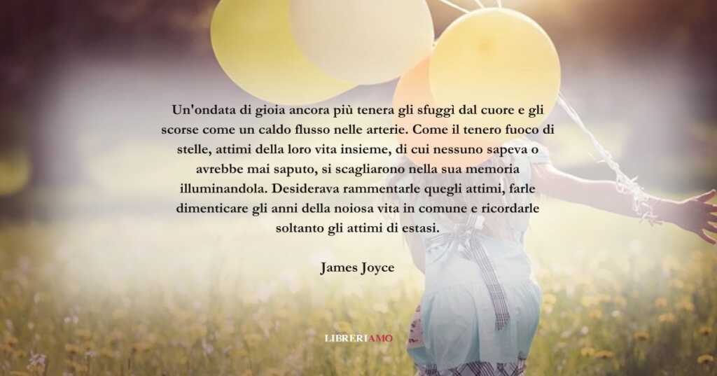 Una frase di James Joyce sulla bellezza della gioia