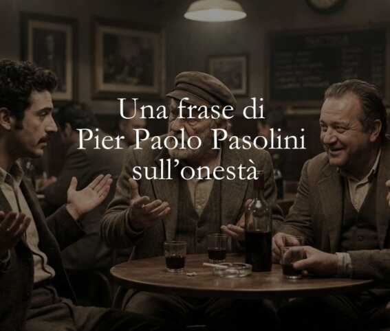 Una frase di Pier Paolo Pasolini sul valore dell'onestà