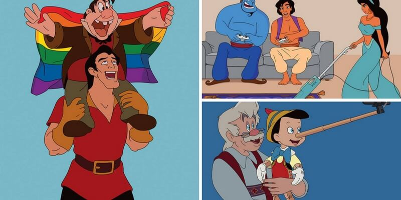 I personaggi Disney rivisitati in chiave moderna