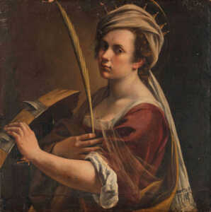 artemisa-autoritratto-come-Santa-Caterina