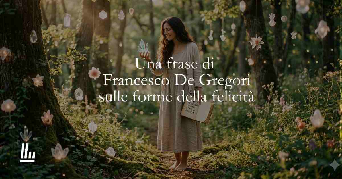 Una frase di Francesco De Gregori sulle forme della felicità