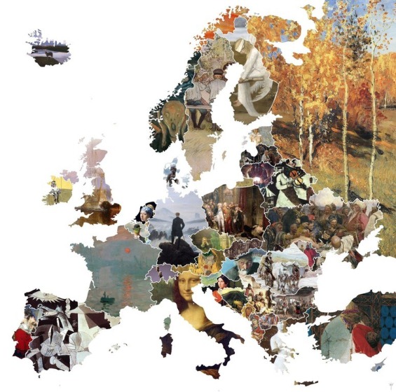 la mappa europea dell'arte