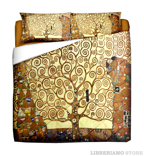trapunta-matrimoniale-arte-klimt-albero-della-vita-manifatturecotoniere-libreriamostore