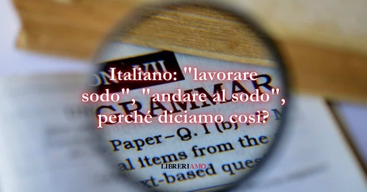 Italiano lavorare sodo, andare al sodo, perché diciamo così
