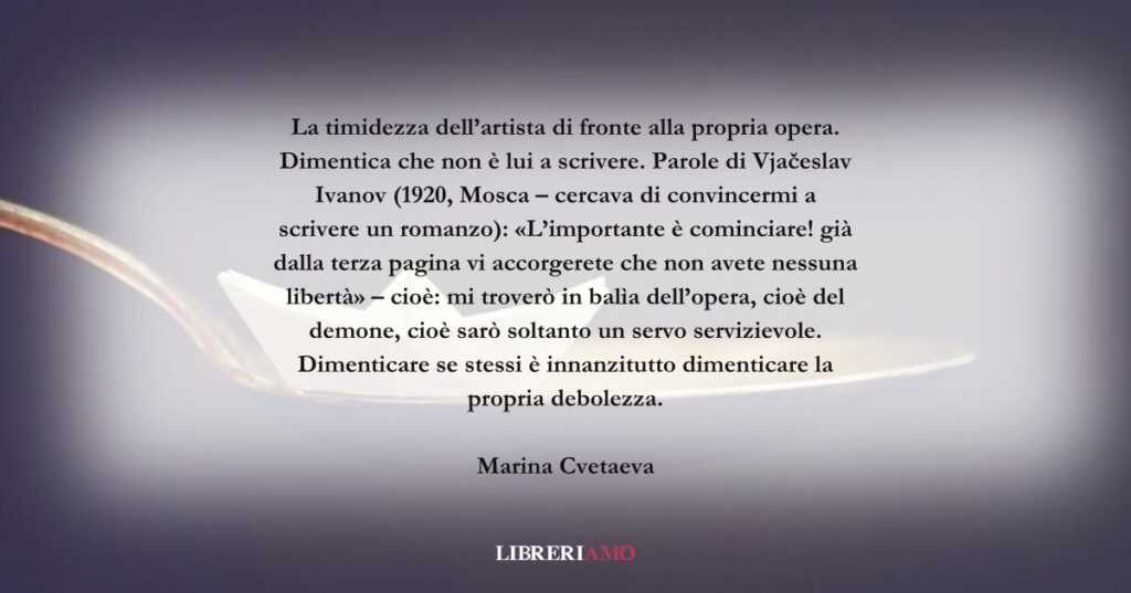 Una frase di Marina Cvetaeva sulla timidezza e sull'arte