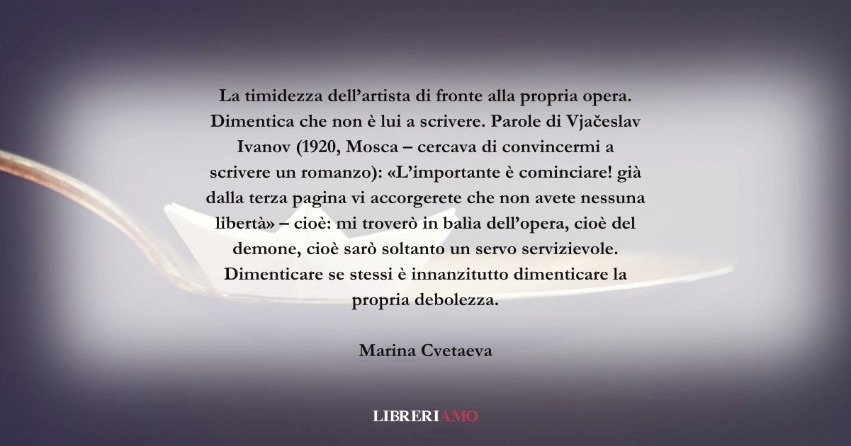 Una frase di Marina Cvetaeva sulla timidezza e sull'arte