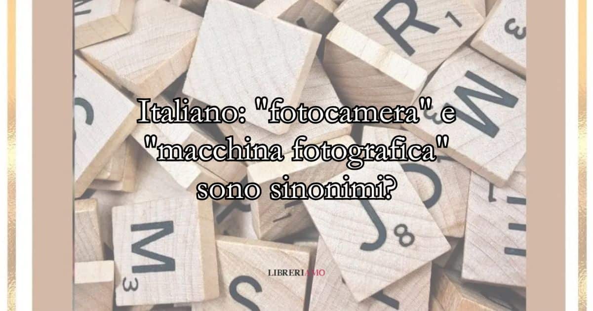 Italiano fotocamera e macchina fotografica sono sinonimi