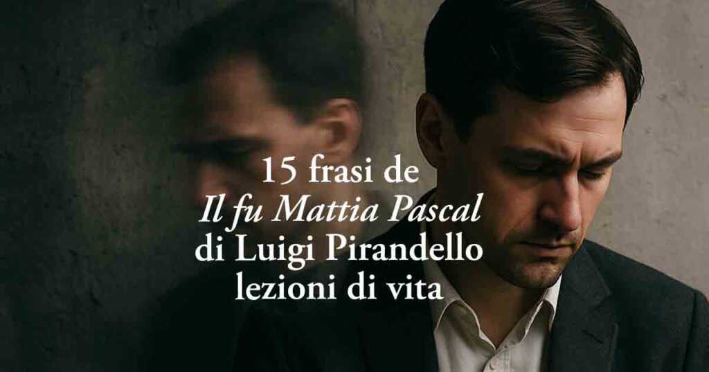 15 frasi de Il fu Mattia Pascal di Pirandello, utili per svelare i dubbi della vita
