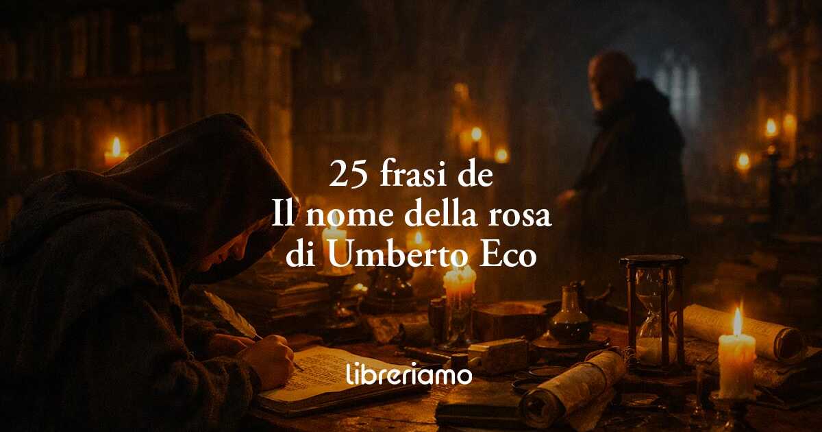25 frasi de Il nome della rosa di Umberto Eco che insegnano a vivere e a riflettere