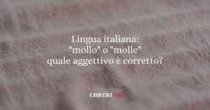 Lingua italiana mollo o molle quale aggettivo è corretto