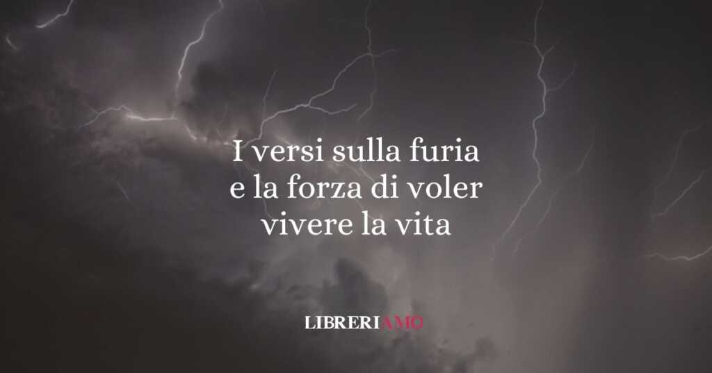 I versi sulla furia e la forza di voler vivere la vita