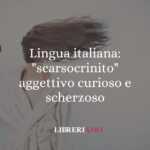 Lingua italiana scarsocrinito aggettivo curioso e scherzoso
