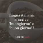 Lingua italiana: si scrive "buongiorno" o "buon giorno"? 52 Lingua italiana: si scrive "buongiorno" o "buon giorno"?