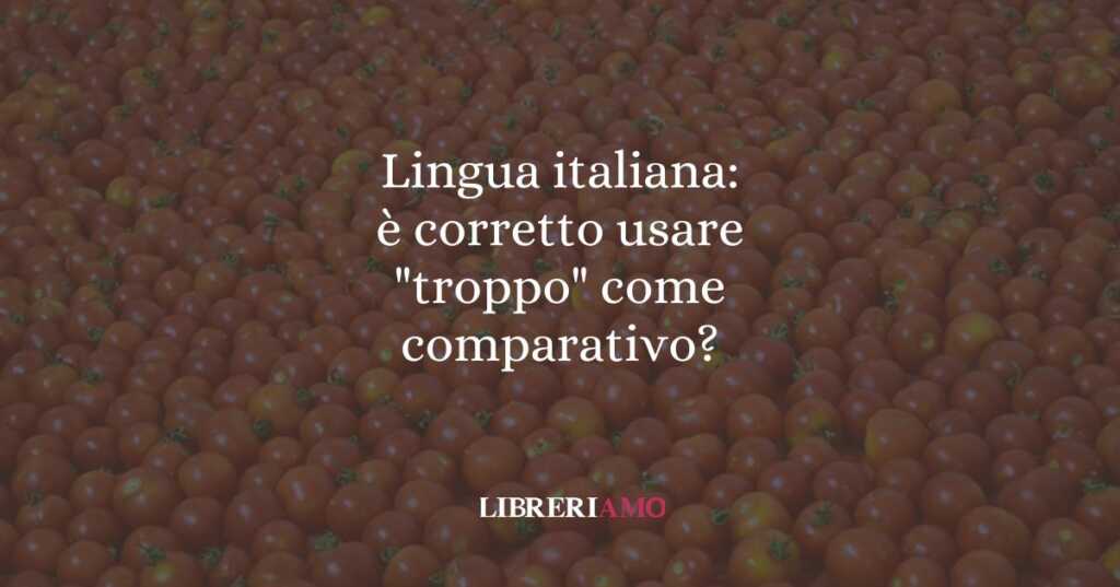 Lingua italiana: è corretto usare "troppo" come comparativo?