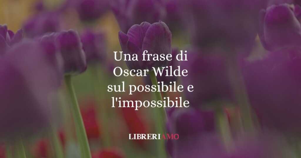 Una frase di Oscar Wilde sul possibile e l'impossibile