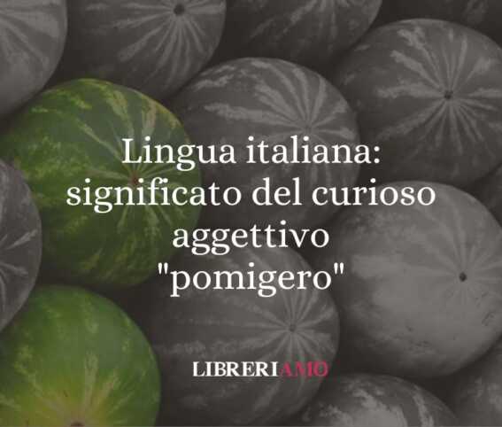 Lingua italiana significato della curiosa parola pomigero