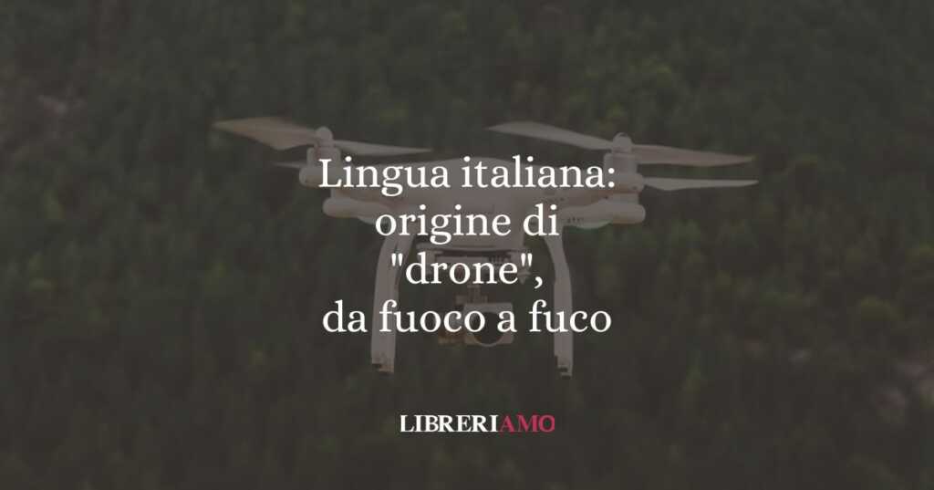 Lingua italiana: origine di "drone", da fuoco a fuco