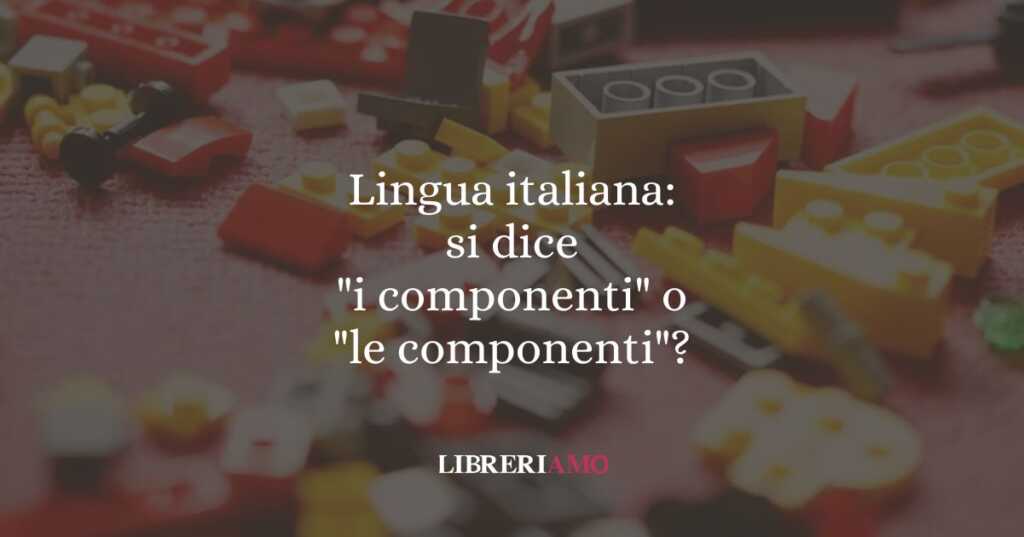 Lingua italiana: si dice "i componenti" o "le componenti"?