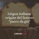 Lingua italiana: origine del famoso "pacco da giù"
