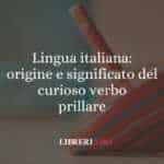 Lingua italiana: origine e significato del curioso verbo prillare