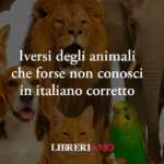 Italiano: 74 Versi Degli Animali Che Forse Non Conosci, Con Verbi E Nomi 47 I 74 versi degli animali che forse non conosci, con verbi e nomi in italiano corretto